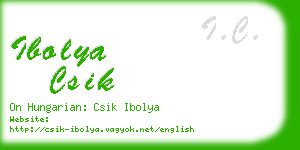 ibolya csik business card